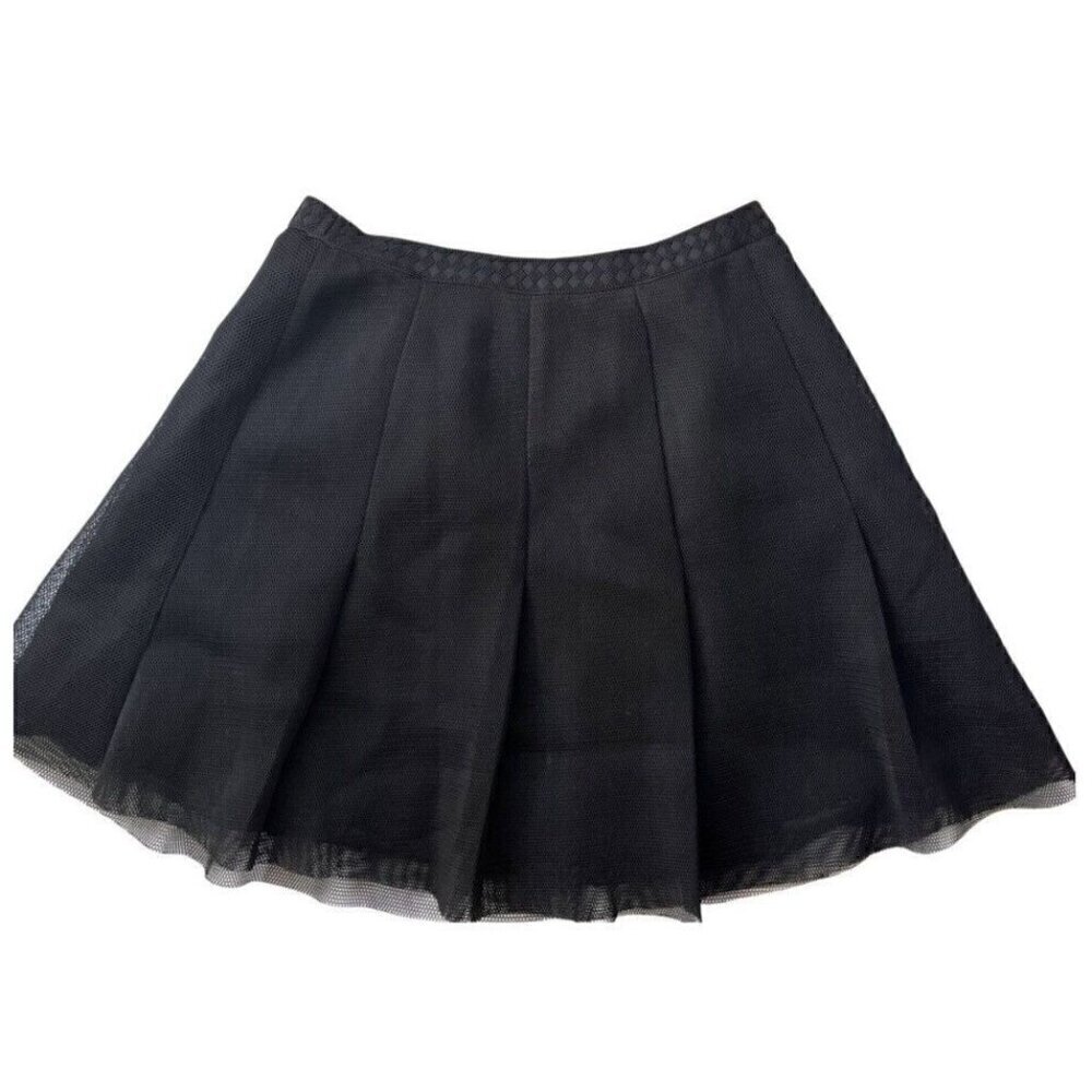 Nasty Gal Moon Black Womens Mesh She Bop A line Skirt Size S A33 - Picture 3 of 12